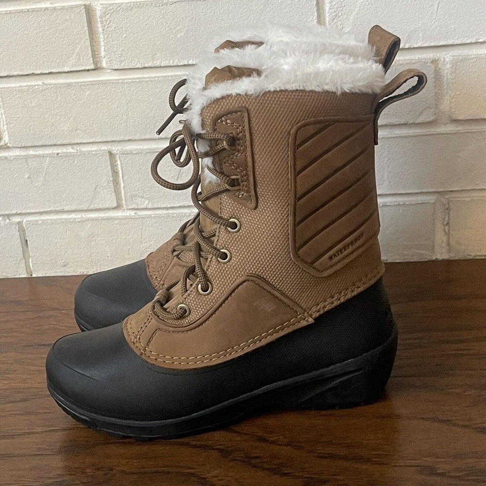 The North Face Women Braun Waterproof Leather Shellista Winter Boots Size 6.5